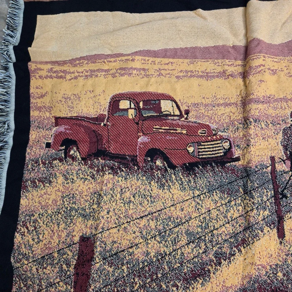 Ford F-Series 50th Anniversary Woven Throw Blanket 1948-1998 Built Ford Tough